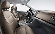 The interior, front.